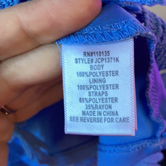 Girls camisole, blue lacy - Picture 5 of 8